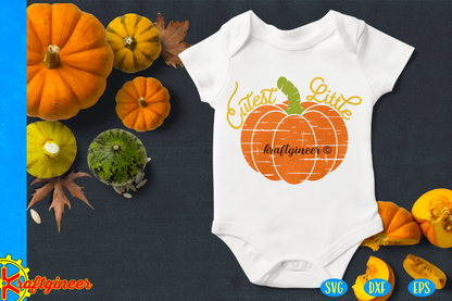 Distressed Cutest Little Pumpkin